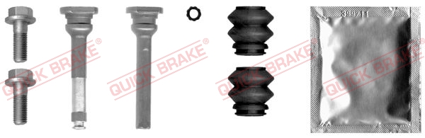 Set bucși ghidaj etrier frână QUICK BRAKE Suzuki Wagon R 1.0/1.2/1.3 față dreapta/stânga 05.00- piese 2 bucăți/osie