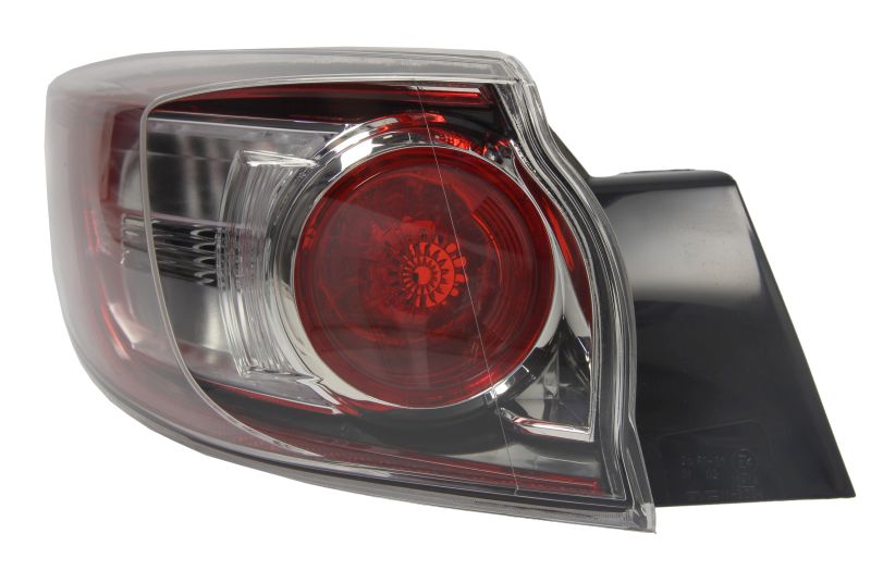 Lampa spate stanga externa TYC Mazda 3 1.6-2.5 12.08-09.14 Hatchback partea exterioara fara suport bec rosu alb