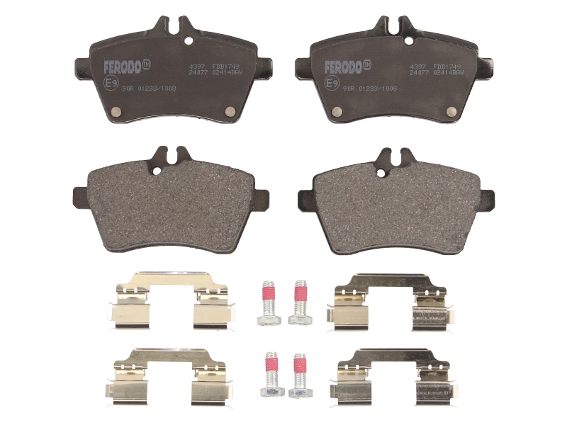 Set placute frana fata cu primavara suruburi etrier MERCEDES A W169 B SPORTS TOURER W245 1.5-2.0D 09.04-06.12 FERODO