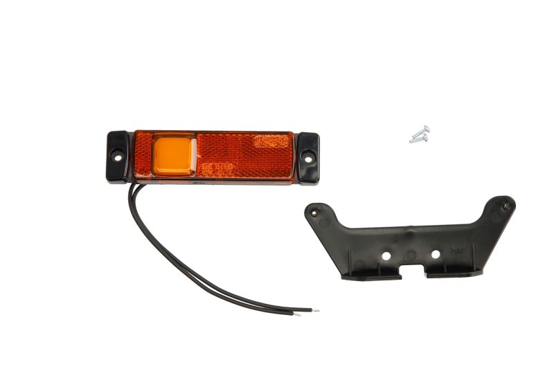 Lumina de clarificare WAS LED portocaliu 12/24V L/R 32mm înălțime 130mm lățime 12,5mm adâncime lungime cablu 210mm cu umeraș