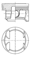 Piston KOLBENSCHMIDT 73.4 mm STD Opel Adam Corsa D E 1.2/1.2LPG 12.09- Diametru pivot 18 mm Lungime 48.35 mm