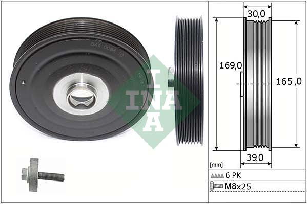 Fulie Curea Arbore Cotit INA 151.5mm x 41.5mm 7 Striatii Nissan Renault Suzuki 1.9D