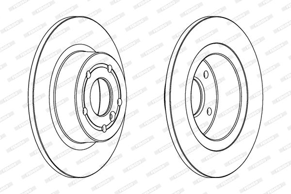 Disc frana Spate Dreapta/Stanga FERODO 304mm 62.7mm 12.6mm LAND ROVER DISCOVERY II RANGE ROVER II III 2.5D-4.6 07.94-08.12