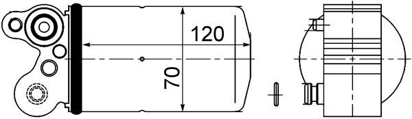 Uscător aer condiționat MAHLE VOLVO S60 II S80 II V60 I II V70 III XC60 I XC70 II 1.5-3.2 05.08-12.21