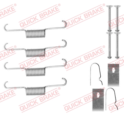 Set montaj pantofi frana AKEBONO Honda Accord VIII 2.0/2.2D/2.4 06.08- QUICK BRAKE