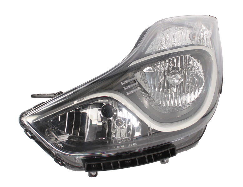 Far Stanga DEPO Hyundai IX20 Lampa Frontala H7/H7 Electric Cu Motor Culoare Insert Argintiu Semnalizator Transparent