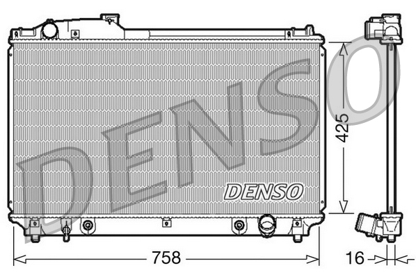 Radiator motor DENSO aluminiu plastic LEXUS LS 4.3 Inaltime 425mm Latime 758mm Grosime 16mm