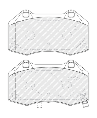 Set placute frana Fata Opel Corsa D E 1.2 1.4 1.6 07.06- Inaltime 70.6mm Latime 124.8mm Grosime 15.2mm FERODO