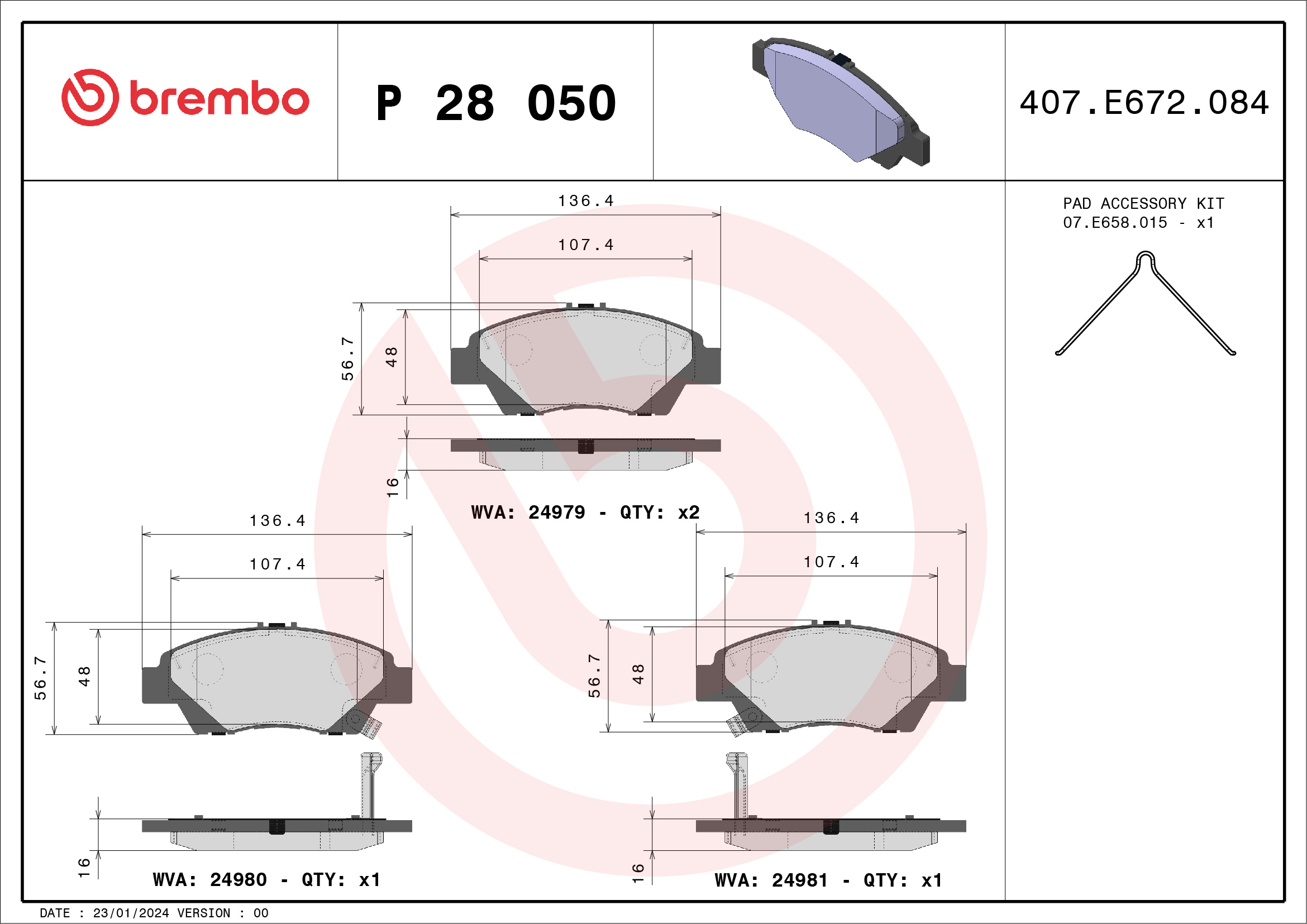 Placute de frana - Tuning BREMBO