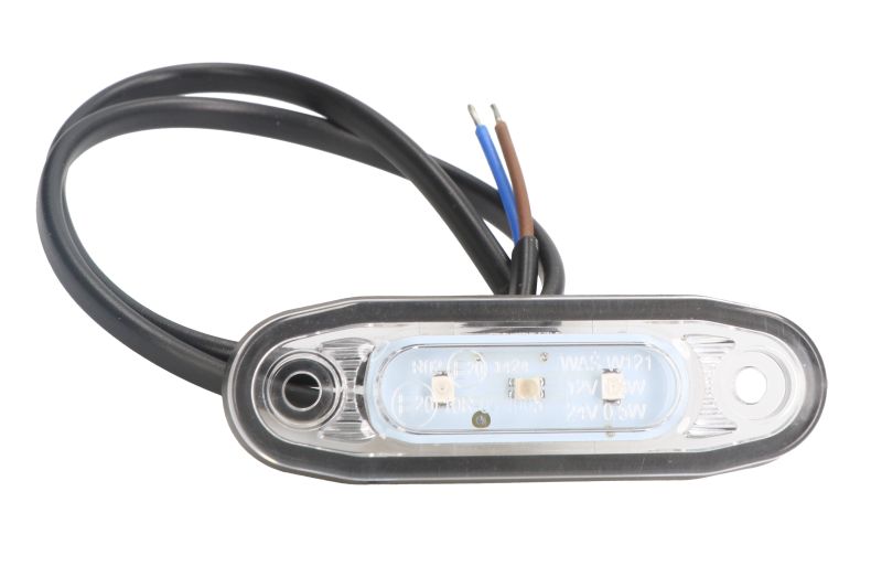 Lumina de Delimitare Ovală LED Roșu Dreapta/Stânga 12/24V Lungime Cablu 500mm WAS