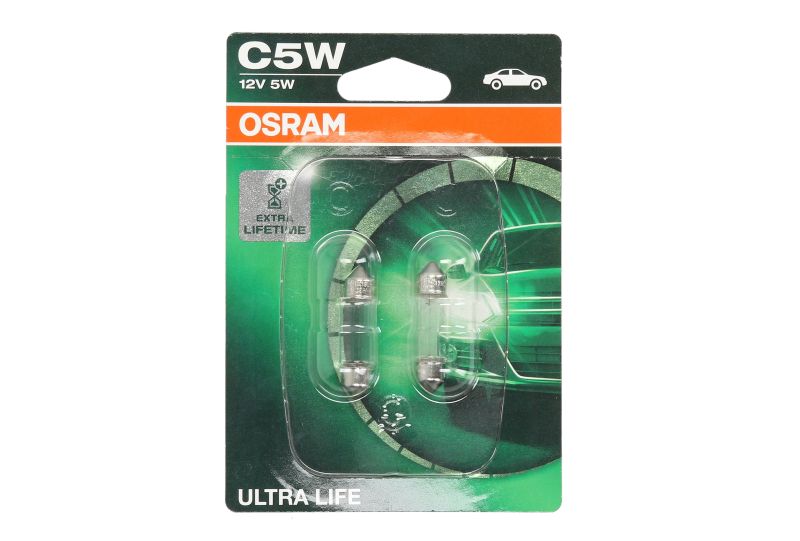 Bec incandescent OSRAM C5W 12V 5W SV8,5-8 blister 2buc Ultra Life lungime 35mm fascicul 45lm IVECO DAILY III-VI MAN TGE