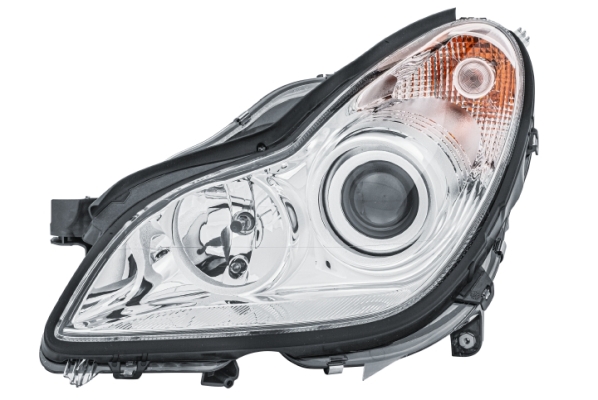 Far HELLA Stanga H7/H7/PY21W/W5W Electric Halogen Cromat Transparent Mercedes CLS C219 12.10 12V 4 Functii Cu Motor