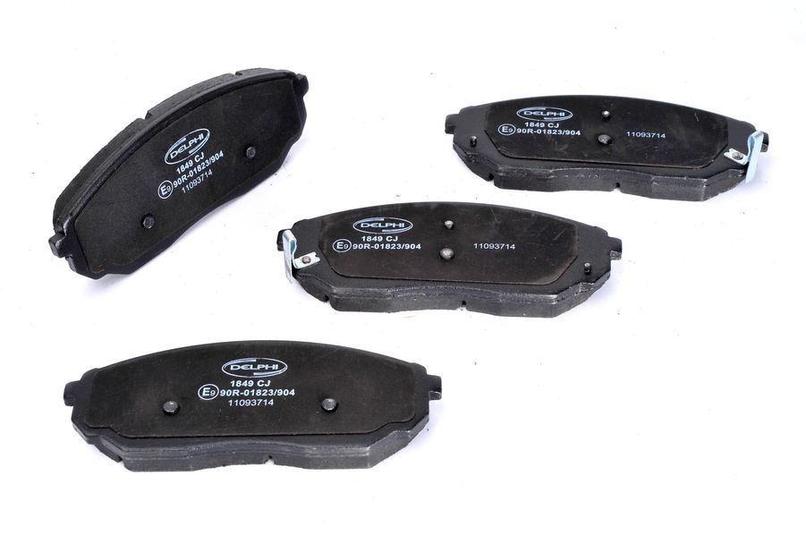 Set placute frana fata DELPHI KIA SORENTO I 2.4-3.5 08.02- 155x60x17mm SUMITOMO senzori uzura da material scazut metalic