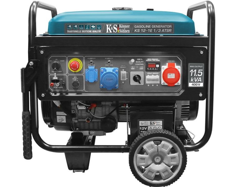 Generator K&S 230V/400V 8kW 1/3 faze benzina 18HP electric/manual 71dB 1.4l/ora 34.8A 136kg