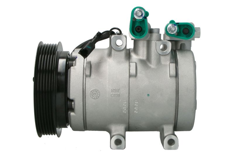 Compresor climatizare NRF Hyundai Kia 12V R134a HS18 6 caneluri 128mm Ø fulie PAG 46 150ml 12.98-07.08