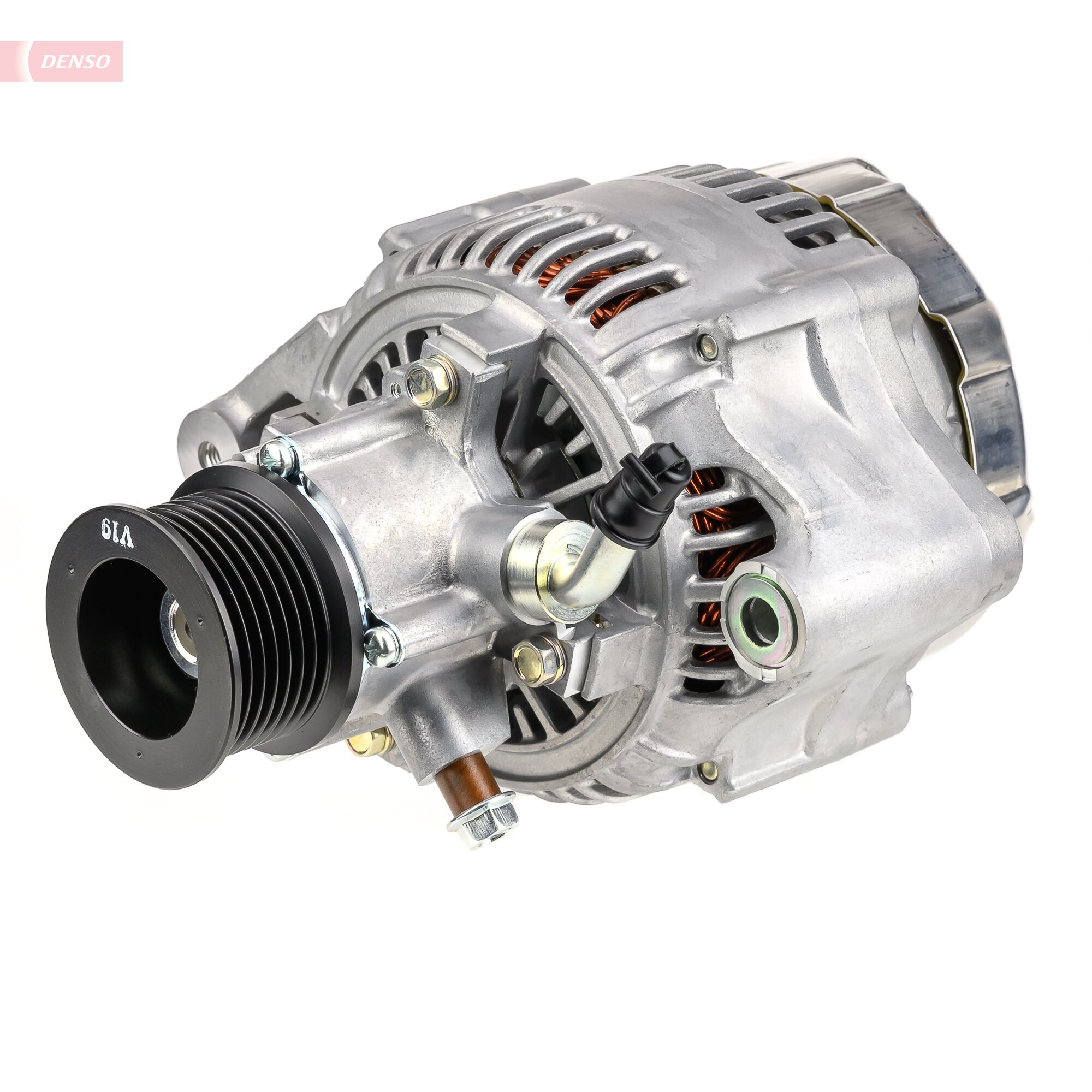 Alternator DENSO 14V 120A LAND ROVER DEFENDER DISCOVERY II 2.5D 06.98-02.16 55mm 7 caneluri OE 12V fulie combinata