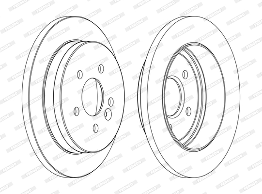 Set discuri frana Spate Dreapta/Stanga MERCEDES M (W163) 2.3-4.3 02.98-06.05 FERODO Diametru 285mm Grosime 15mm 5 gauri