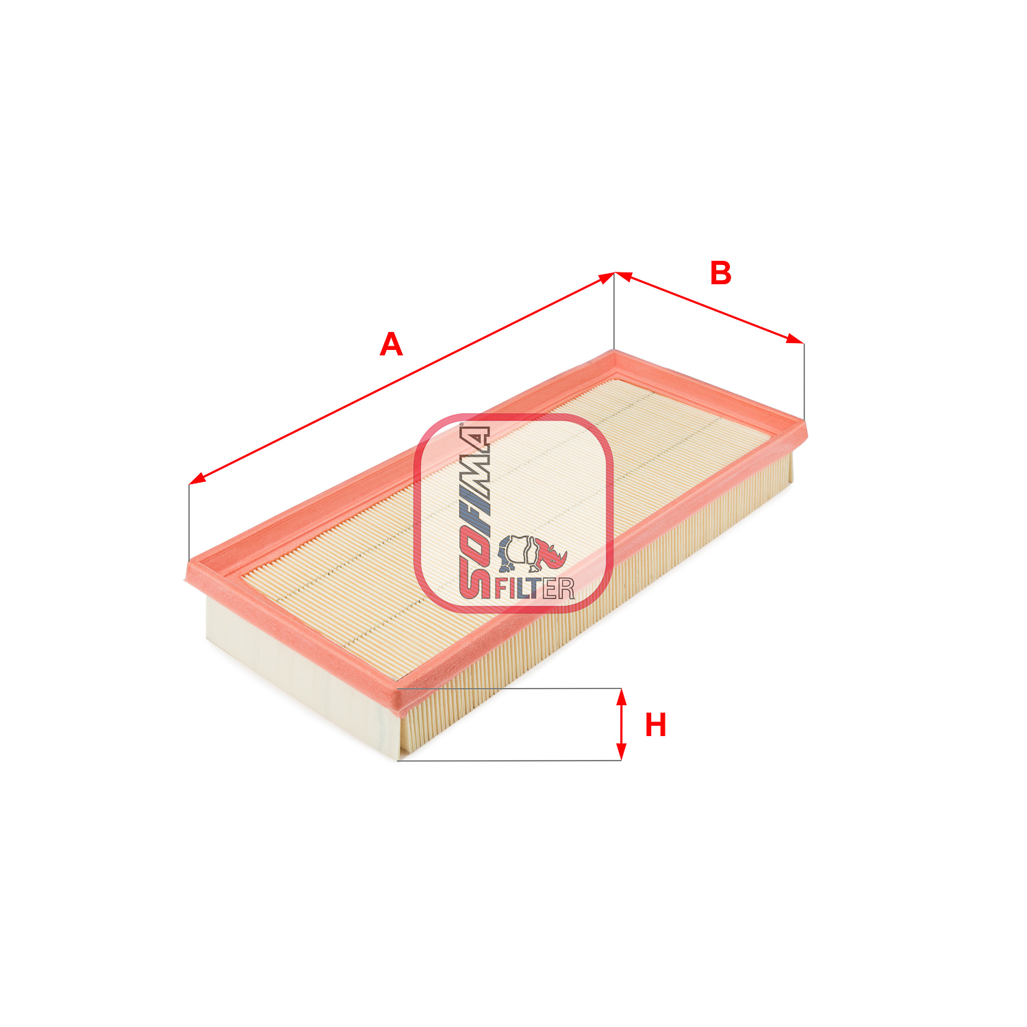 Filtru aer SOFIMA FIAT Inaltime 42.0 mm Latime 135.7 mm Lungime 324.0 mm Insertie filtru