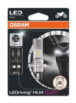 Bec LED far principal OSRAM HS1 12V 5,5/5,0W PX43T motociclete alb 6000K LEDriving HL EASY ambalaj blister 1 buc