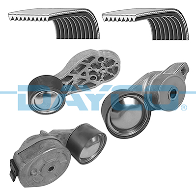 Set curea transmisie cu caneluri DAYCO Multi-V-belt set tensioner RVI MAGNUM DXi13 05.06- RENAULT TRUCKS