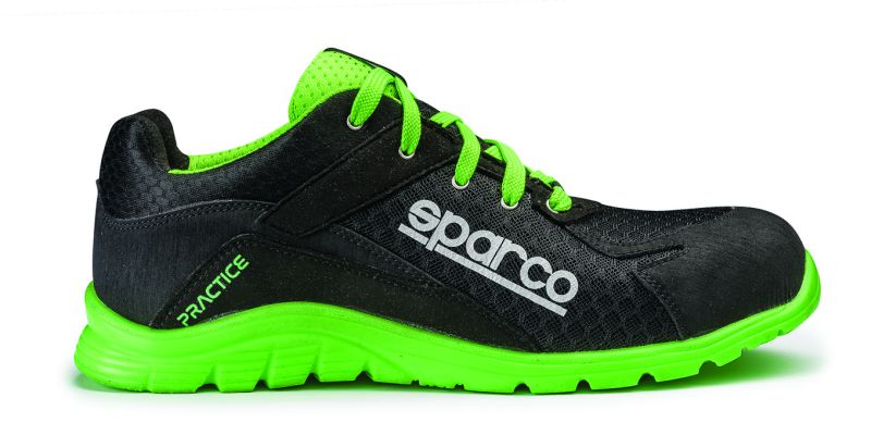 SPARCO incaltaminte protectie PRACTICE marime 45 S1P SRC microfibra negru verde bot compozit