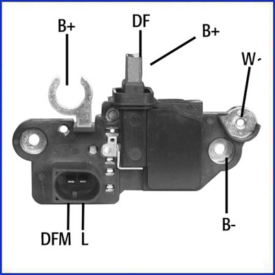 Regulator voltaj 14/14,5V Alternator HUCO SMART CABRIO CITY-COUPE FORTWO 0.8D 11.99-01.07