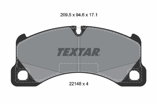 Set placute frana Fata TEXTAR pentru PORSCHE CAYENNE 2.9/4.0H 05.17-, Inaltime 94.6mm, Latime 209.5mm, Grosime 17.1mm