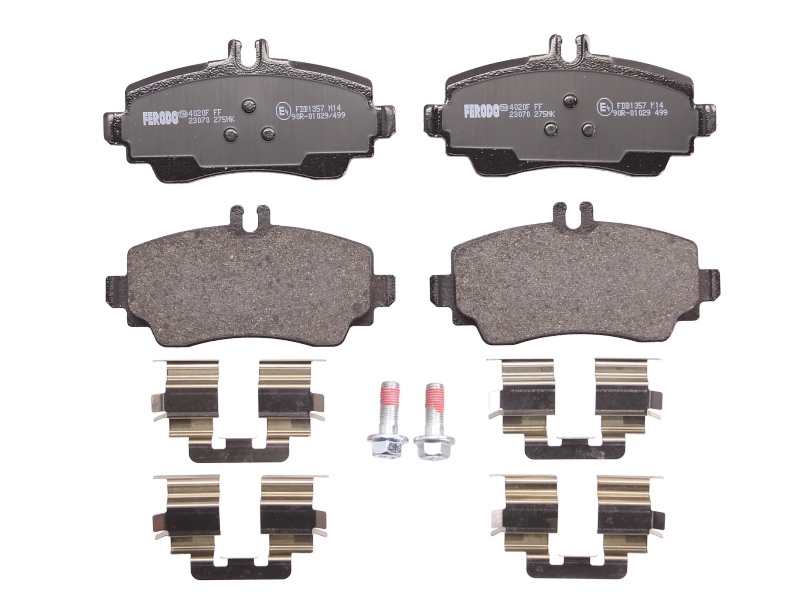 Set placute frana Fata cu suplimente suruburi ghidare etrier Mercedes A W168 1.4-1.9 07.97-08.04 FERODO