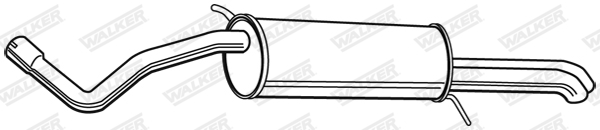 Toba esapament finala WALKER SEAT CORDOBA SKODA FABIA I 2.0 04.00-11.09 Spate Lungime 1400.0 mm