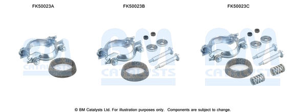 Set montare sistem evacuare Peugeot 206 206+ 1.1/1.4/1.6 09.98 BM Catalysts