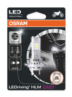 Bec LED far faza lunga OSRAM H18/H7 12V 16W PX26D/PY26D-1 motociclete alb 6500K LEDriving HL EASY blister 1buc