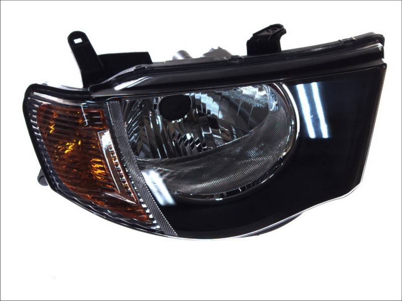 Far Dreapta DEPO Lampa Frontala H4 Electric Fara Motoras Negru Galben Mitsubishi L200 Triton