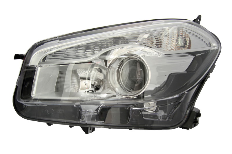 Far Stanga HELLA Lampa Frontala H7/H7/PY21W/W5W Electric Cu Motor Halogen Transparent Compatibil Nissan Qashqai I