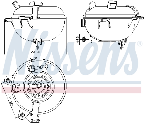 Vas Expansiune Racire NISSENS Audi A3 Q2 Q3 TT Seat Ateca Leon Skoda Kodiaq Octavia VW Golf VII Plastic 1.1L