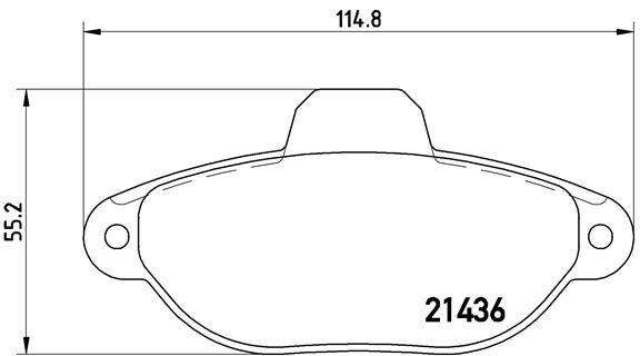 Set Placute Frana Fata BREMBO FIAT PUNTO LANCIA Y ZASTAVA 10 Inaltime 55mm Latime 115mm Grosime 17mm Senzor Uzura Da