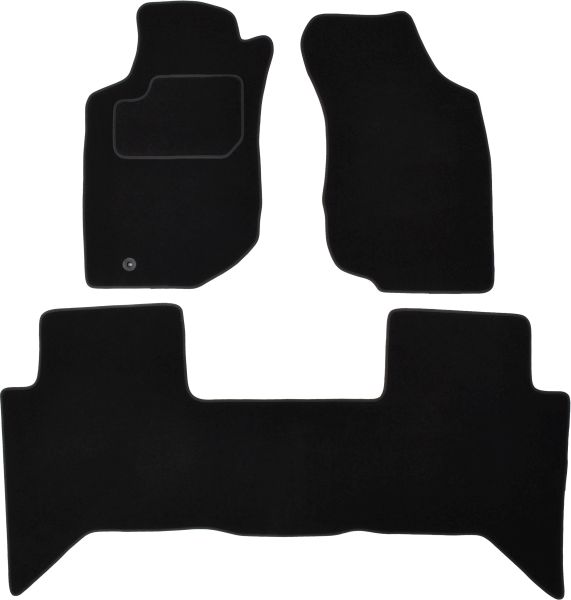 Covoras podea textil MAMMOOTH velours negru 3 buc fata spate pentru TOYOTA HILUX VII 11.04-09.15 Pick-up