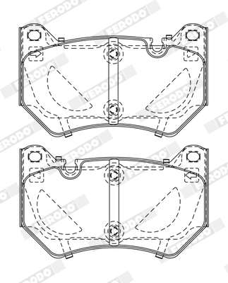 Set Placute Frana Fata FERODO AUDI Q5 2.0DH/2.0H 04.21- Inaltime 80.9mm Latime 135.6mm Grosime 16.5mm Fata Scazut Metalic