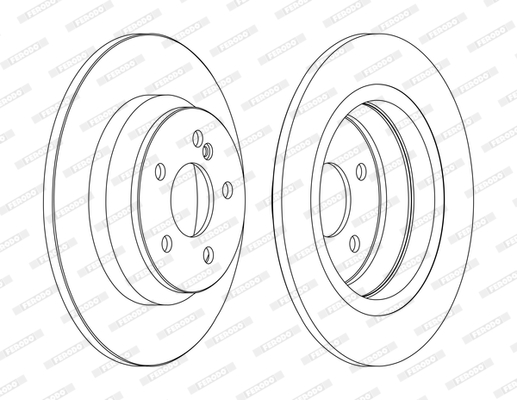 Set Discuri Frana Spate Dreapta/Stanga MERCEDES S C215 W220 2.8-5.0 10.98-03.06 FERODO 300mm 5 Gauri 11mm Grosime