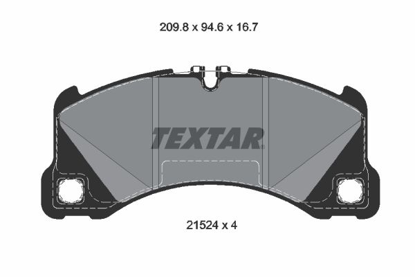 Set placute frana Fata TEXTAR Porsche Cayenne Macan Panamera 94.6mm Inaltime 209.8mm Latime 16.7mm Grosime