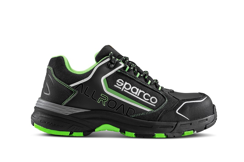 SPARCO TEAMWORK Incaltaminte Protectie ALLROAD Marime 41 S3 SRC Microfibra/Nailon Negru/Verde Bot Compozit