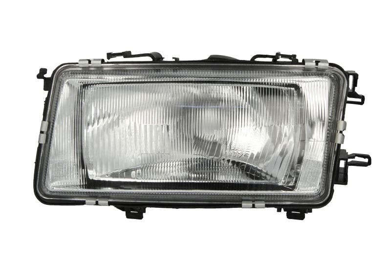 Far DEPO Lampa Frontala Stanga H4 Electric Fara Motoras Argintiu Audi 80 B3 Coupe B2 B3 Quattro 01.86-12.91