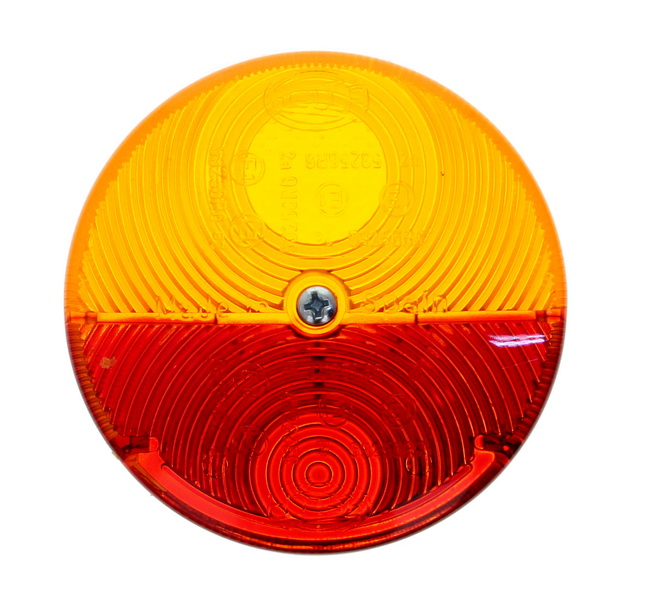 Dispersor lampa spate HELLA rosu/galben indicator lumini parcare P21W C5W 24V 48mm inaltime 82mm lungime dreapta/stanga