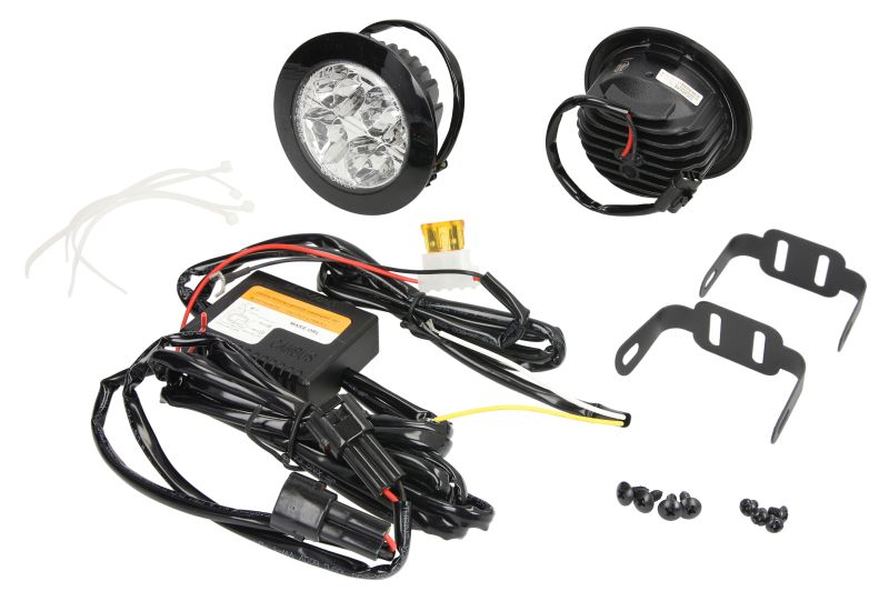 Set faruri de zi LED M-TECH LD902 65mm 12/24V 2W 4 LED-uri RL Automatizare Start Stop