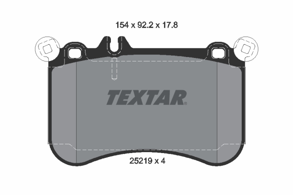 Set Placute Frana Fata TEXTAR Mercedes CLS C218 E S212 W212 S C216 W221 SLC R172 92.2mm 154mm 17.8mm BREMBO