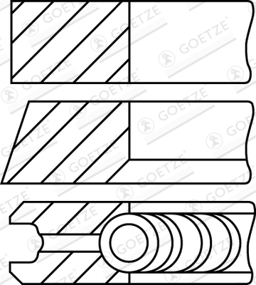 Set segmenti piston GOETZE 81mm STD 1.75mm VW MULTIVAN V TRANSPORTER V 2.5D 04.03-11.09