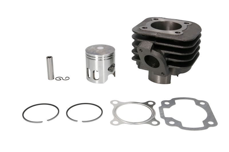 Cilindru motor INPARTS 2T 47Mm Sworzeń 10Mm Yamaha/Aprilia Minarelli Poziomy, Înălțime 64Mm, Diametru 51Mm, Spatiere 71Mm, Racire cu aer