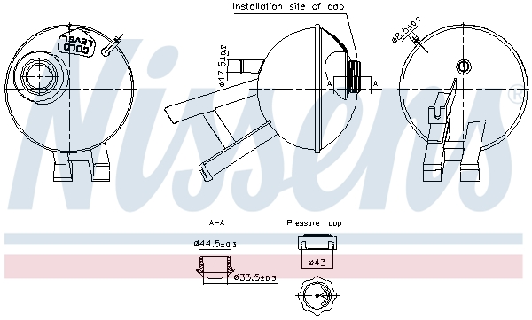 Vas de expansiune racire 1.3L plastic cu capac NISSENS Land Rover Defender 08.90-02.16