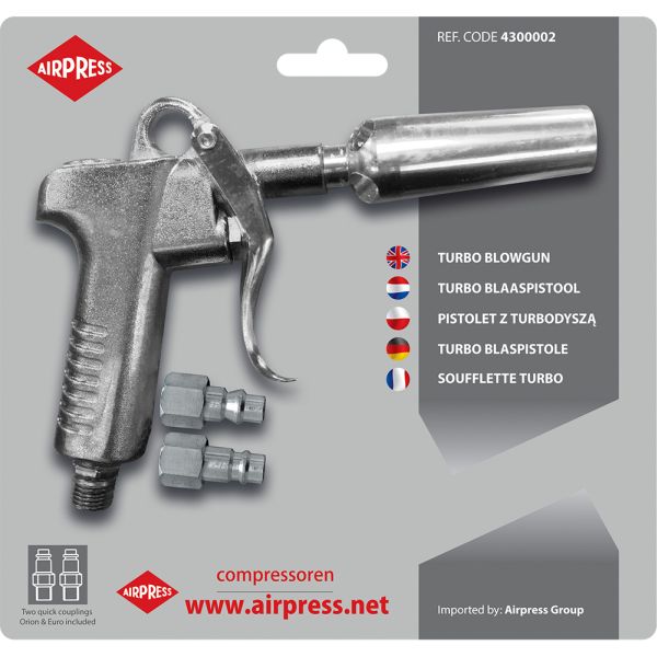 Pistol de aer AIRPRESS, dimensiune admisie 1/4, TURBO nozzle, eficiență 150 l/min, lăcuire