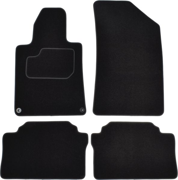 Covoras podea textil velours negru 4 buc fata spate PEUGEOT 508 I 11.10-12.18 Sedan MAMMOOTH