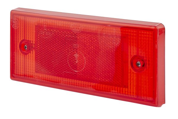 Reflector HELLA roşu spate dreptunghiular 196x88 mm carcasă plastic ECE-R3 E1 31298 cu şuruburi montare spate